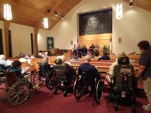 Congregants at the Masonic Home